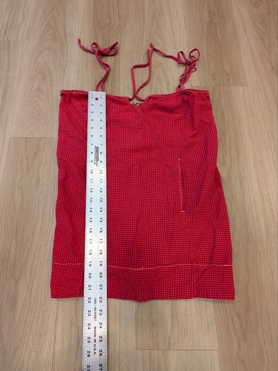 Free People Arlo Red Plaid Set Button Blouse And Mini Dress Size S - Picture 10 of 14